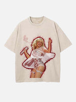 Sabrina Carpenter Print Round Neck T-shirt