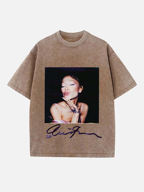 Ariana Grande Print Round Neck T-shirt