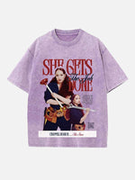 Chappell Roan Print Round Neck T-shirt