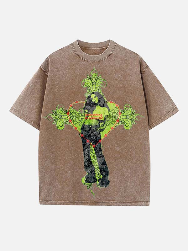 Charli xcx Print Round Neck T-shirt