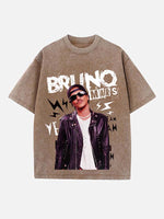 Bruno Mars Print Round Neck T-shirt