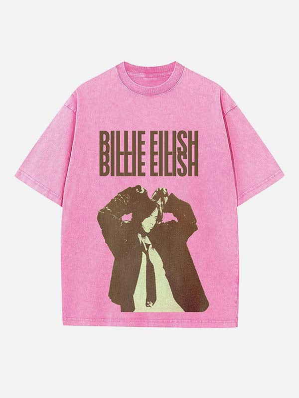 Billie Eilish Print Round Neck T-shirt
