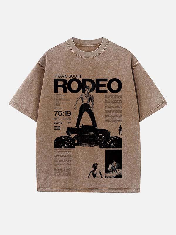Travis Scott Print Round Neck T-shirt