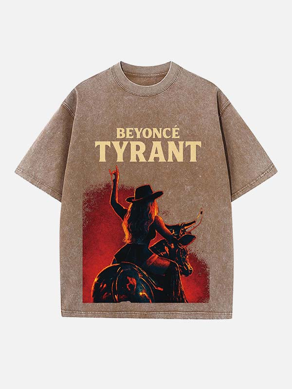 Beyoncé Print Round Neck T-shirt