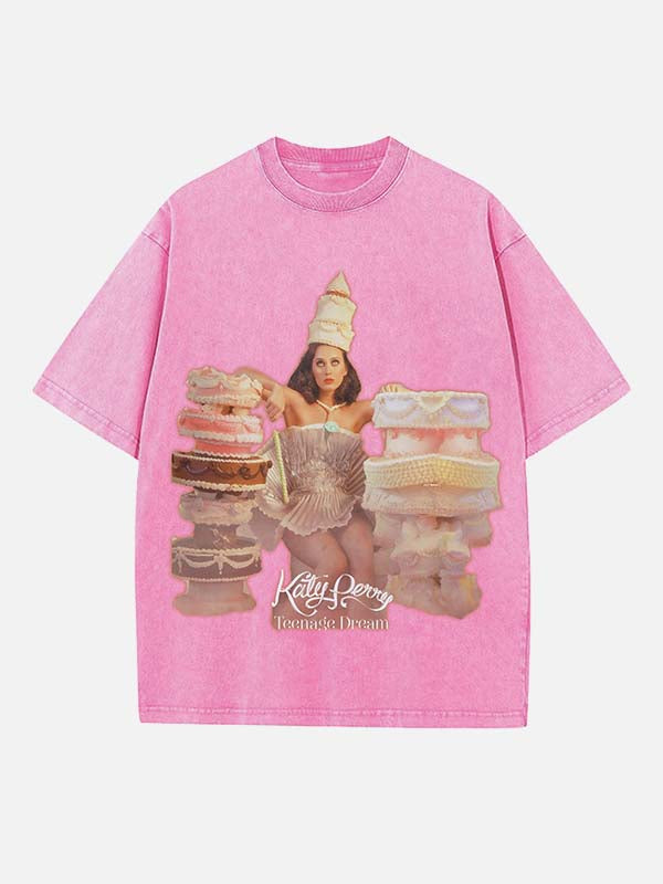 Katy Perry Print Round Neck T-shirt