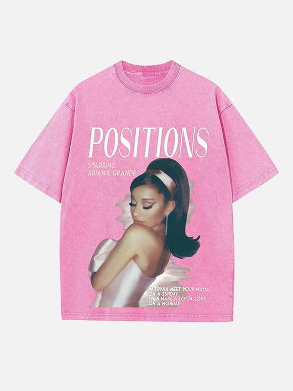 Ariana Grande Print Round Neck T-shirt