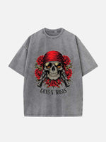 GUNS N' ROSES Print Round Neck T-shirt