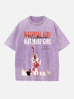 Madonna Print Round Neck T-shirt