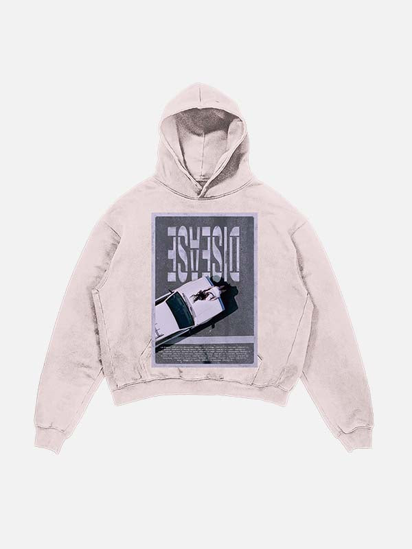Lady Gaga Print Slant Pockets Hoodie
