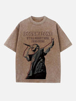 Post Malone Print Round Neck T-shirt