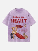 Dua Lipa Print Round Neck T-shirt