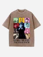 George Michael Wham! Print Round Neck T-shirt