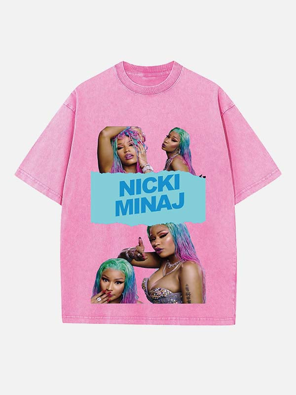 Nicki Minaj Print Round Neck T-shirt