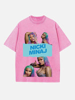 Nicki Minaj Print Round Neck T-shirt