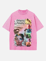 Halsey Print Round Neck T-shirt