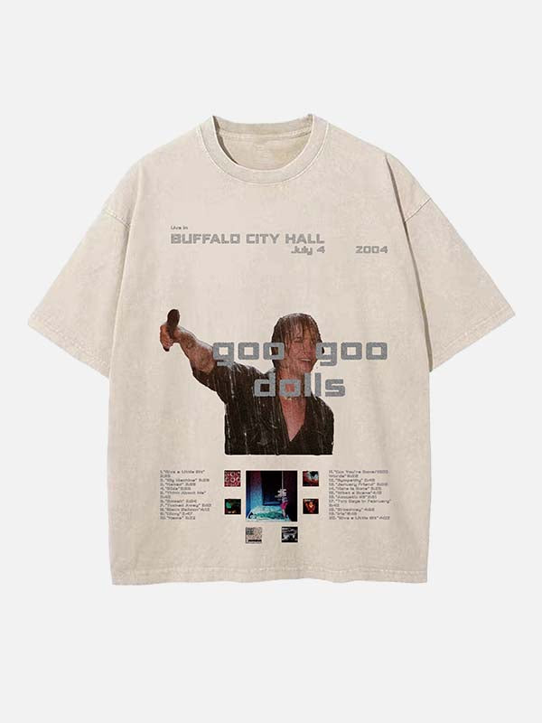 The Goo Goo Dolls Print Round Neck T-shirt