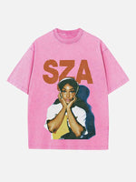 SZA Print Round Neck T-shirt