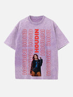 Dua Lipa Print Round Neck T-shirt
