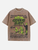 Green Day Print Round Neck T-shirt