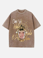 Beyoncé Print Round Neck T-shirt