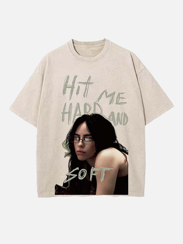Billie Eilish Print Round Neck T-shirt