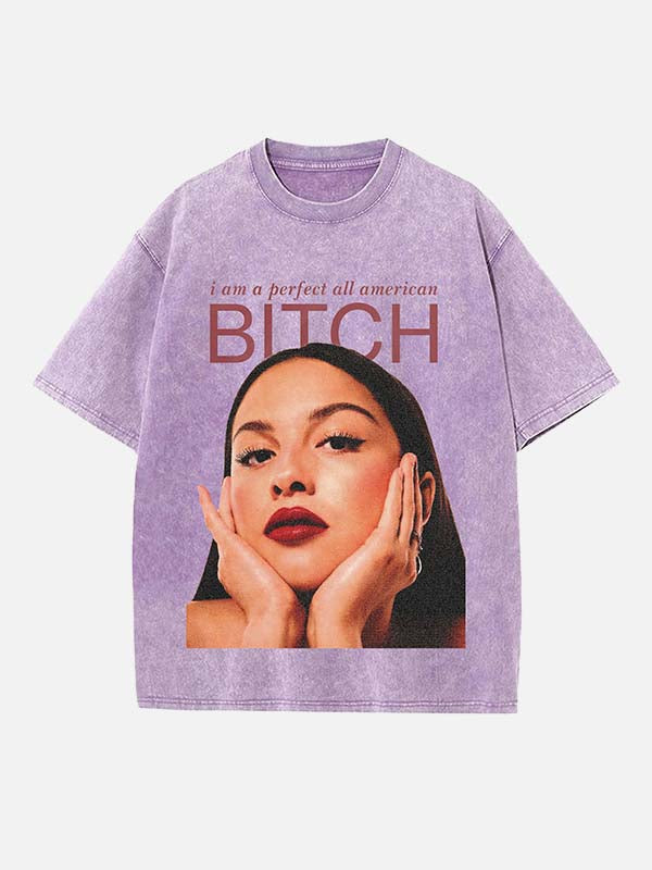 Olivia Rodrigo Print Round Neck T-shirt