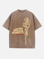 Arctic Monkeys Print Round Neck T-shirt