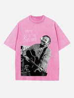 Post Malone Print Round Neck T-shirt