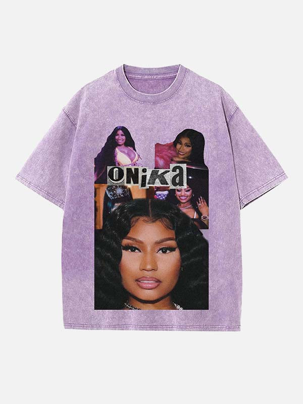 Nicki Minaj Print Round Neck T-shirt