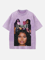Nicki Minaj Print Round Neck T-shirt