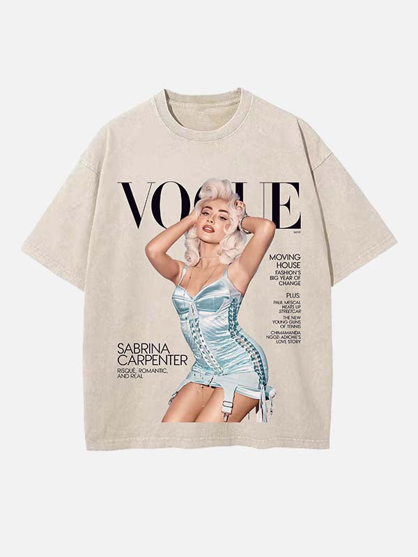 Sabrina Carpenter Print Round Neck T-shirt