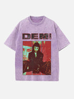 Demi Lovato Print Round Neck T-shirt