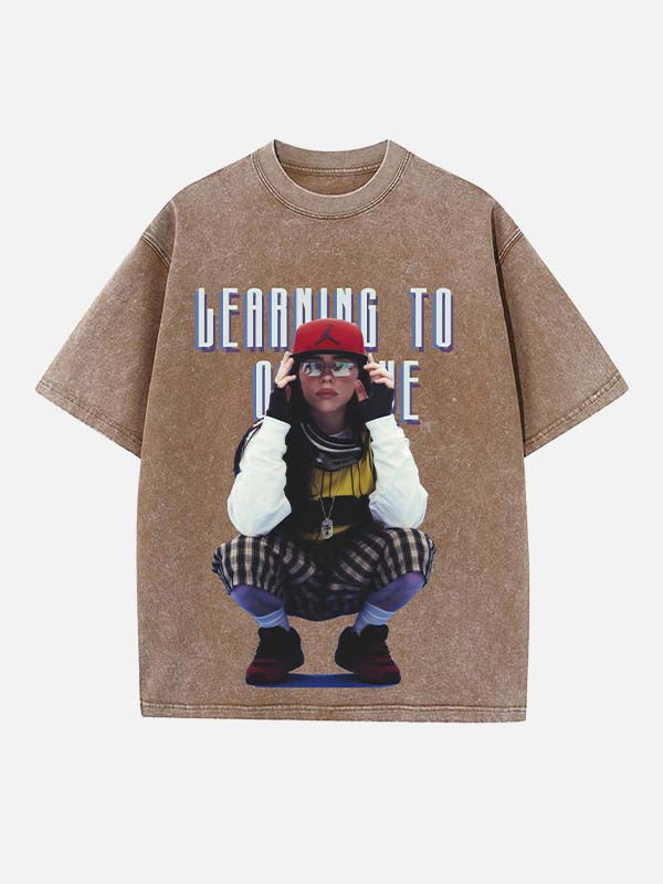 Billie Eilish Print Round Neck T-shirt