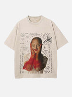 Ariana Grande Print Round Neck T-shirt