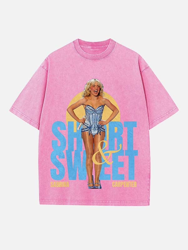 Sabrina Carpenter Print Round Neck T-shirt