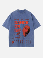 Lady Gaga Print Round Neck T-shirt