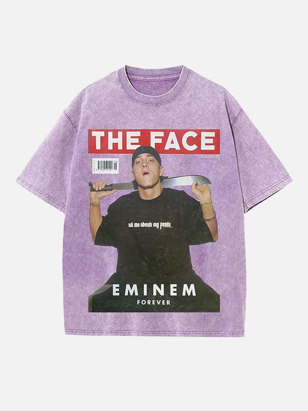 Eminem Print Round Neck T-shirt