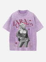Zara Larsson Print Round Neck T-shirt