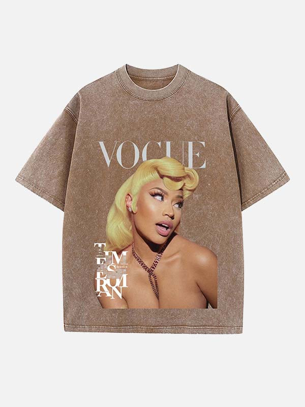 Nicki Minaj Print Round Neck T-shirt