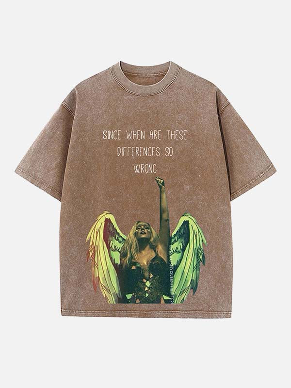 Kesha Print Round Neck T-shirt