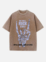 Imagine Dragons Print Round Neck T-shirt