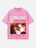 Post Malone Print Round Neck T-shirt