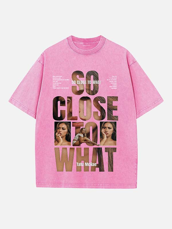 Tate McRae Print Round Neck T-shirt