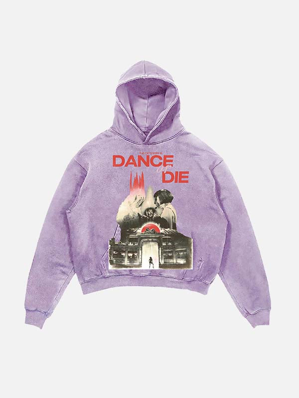 Lady Gaga Print Slant Pockets Hoodie