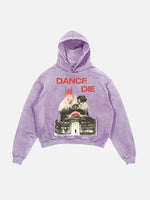 Lady Gaga Print Slant Pockets Hoodie