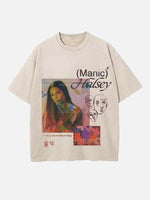 Halsey Print Round Neck T-shirt