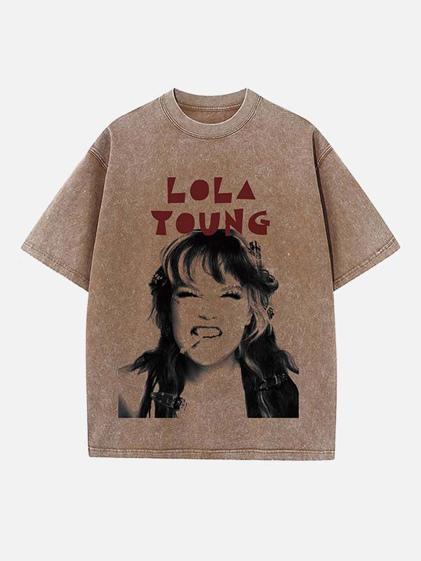 Lola Young Print Round Neck T-shirt