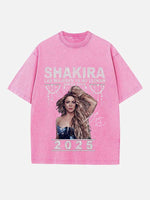 Shakira Print Round Neck T-shirt
