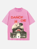 Lady Gaga Print Round Neck T-shirt