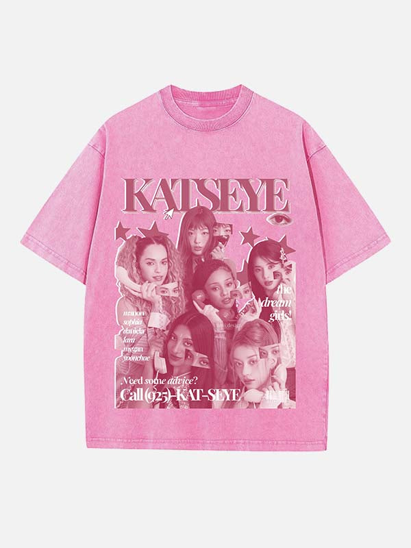 KATSEYE Print Round Neck T-shirt